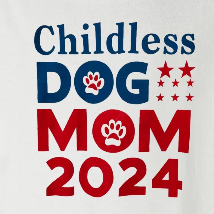 Childless Dog Mom Dog Lady Voting President 2024 Patriotic Dog Paw Print Toddler Long Sleeve Shirt