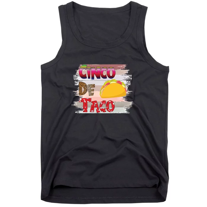 Cinco De Mayo Taco Sombrero Festival Holiday Tacos Tank Top