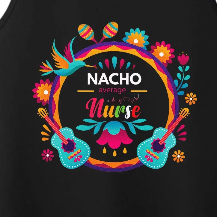 Cinco De Mayo Nacho Average Nurse Mexican Fiesta Performance Tank