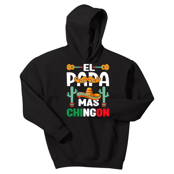 Cinco De Mayo El Papa Mas Chingon Mexican Fiesta Kids Hoodie