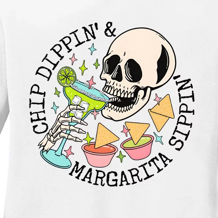 Cinco De Mayo Chip Dippin Margarita Sippin Ladies Long Sleeve Shirt