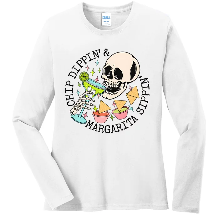 Cinco De Mayo Chip Dippin Margarita Sippin Ladies Long Sleeve Shirt