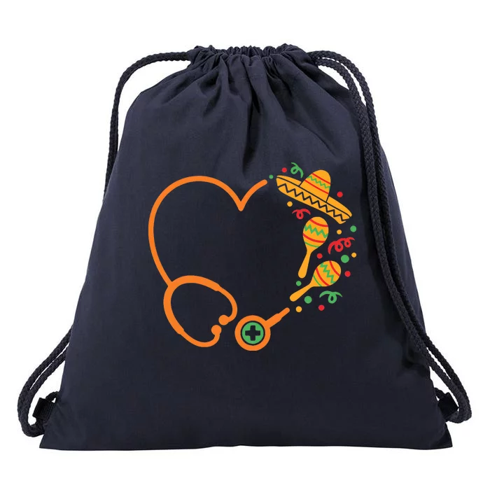 Cinco De Mayo Stethoscope Mexican Nurse Drawstring Bag