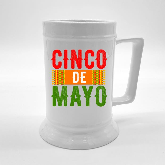 Cinco De Mayo Holiday Festive Front & Back Beer Stein