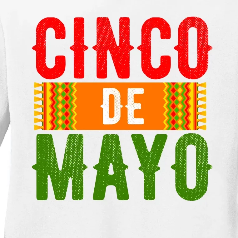 Cinco De Mayo Holiday Festive Ladies Long Sleeve Shirt