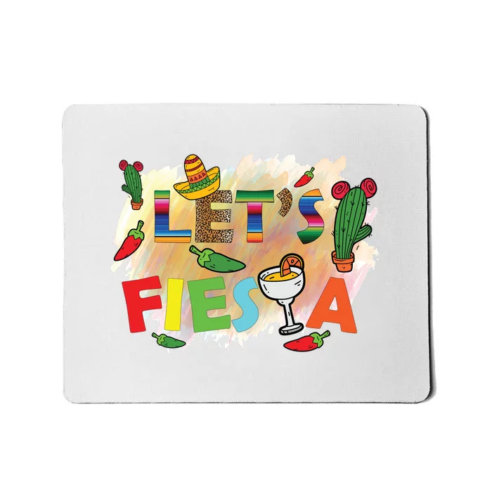 Cinco De Mayo Let's Fiesta Cactus Sombrero Hat Funny Gift Mousepad