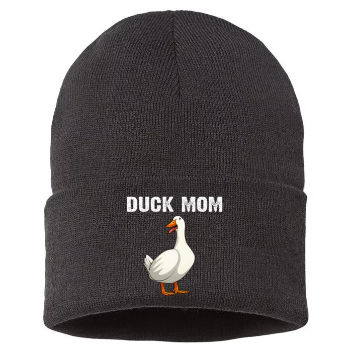 Cool Duck Mom Mother Mama Farm Animal Lover Ducks Sustainable Knit Beanie