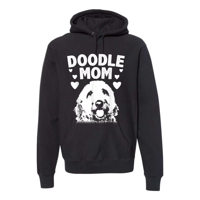 Cute Doodle Mom For Women Mama Golden Doodle Dog Owner Premium Hoodie