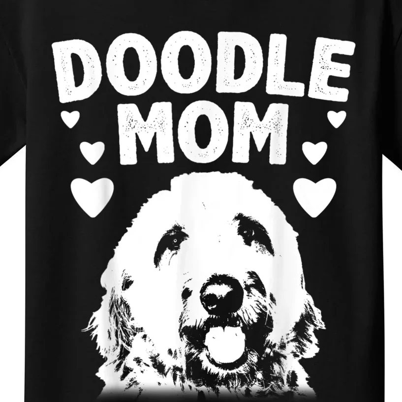 Cute Doodle Mom For Women Mama Golden Doodle Dog Owner Kids T-Shirt