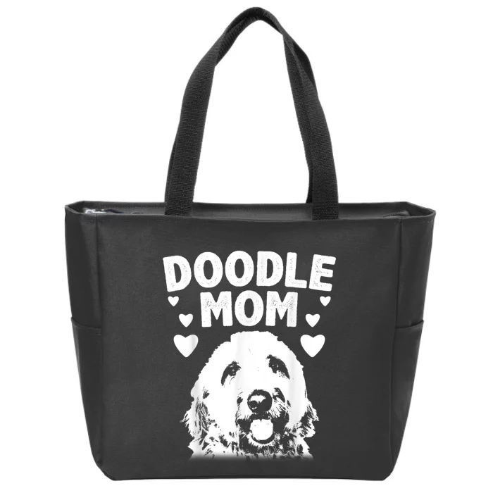 Cute Doodle Mom For Women Mama Golden Doodle Dog Owner Zip Tote Bag