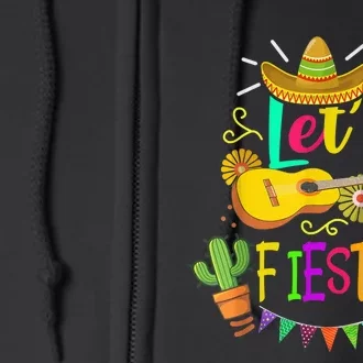 Cinco De Mayo Mexican Guitar Cactus for  Wo boy girl Full Zip Hoodie