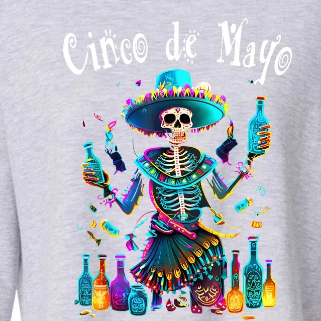 Cinco De Mayo Mexican Lets Fiesta 5 De Mayo Women Men Cropped Pullover Crew