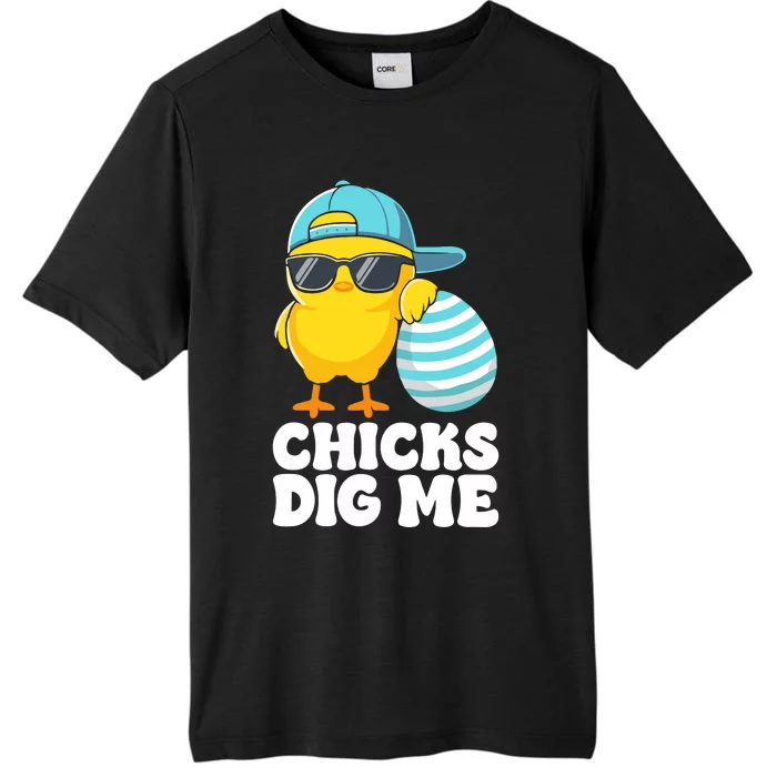 Chicks Dig Me Easter Happy Easter ChromaSoft Performance T-Shirt