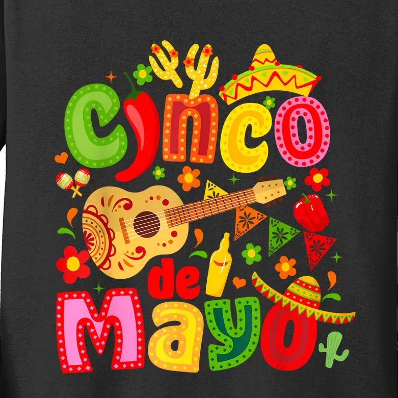 Cinco De Mayo Kids Long Sleeve Shirt