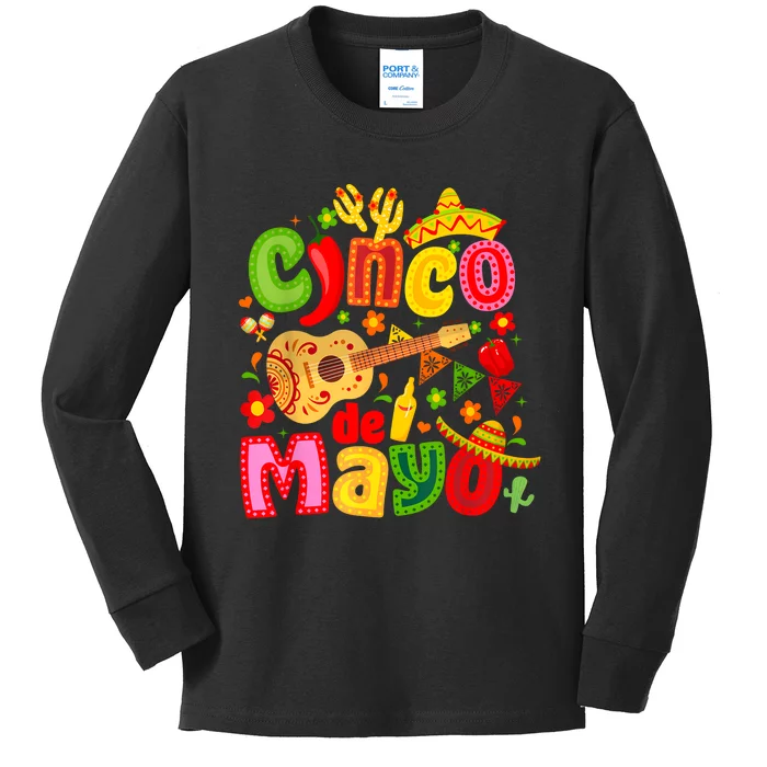 Cinco De Mayo Kids Long Sleeve Shirt