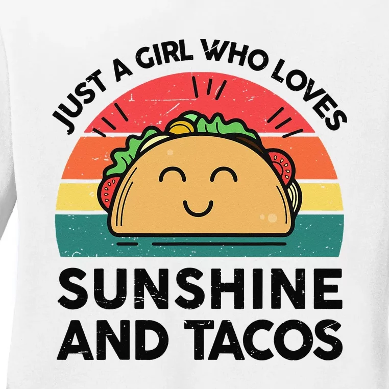 Cinco De Mayo Sunshine Taco Funny Fiesta Mexican Ladies Long Sleeve Shirt