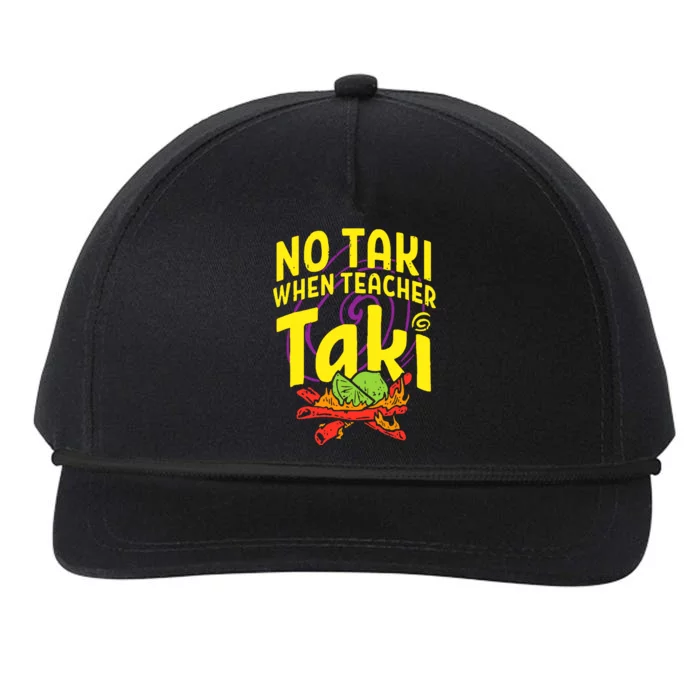 Cinco De Mayo No Taki When Teacher Funny Snapback Five-Panel Rope Hat