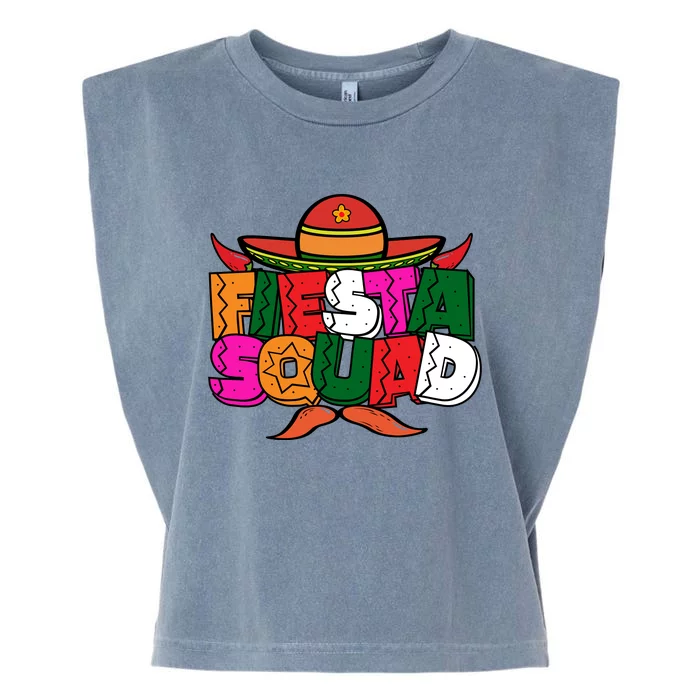 Cinco De Mayo Fiesta Squad Graphic Garment-Dyed Women's Muscle Tee