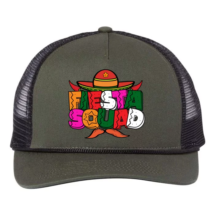 Cinco De Mayo Fiesta Squad Graphic Retro Rope Trucker Hat Cap