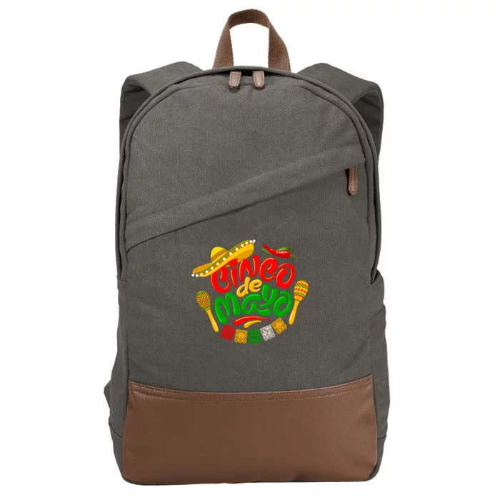 Cinco De Mayo Fiesta Celebration Cotton Canvas Backpack