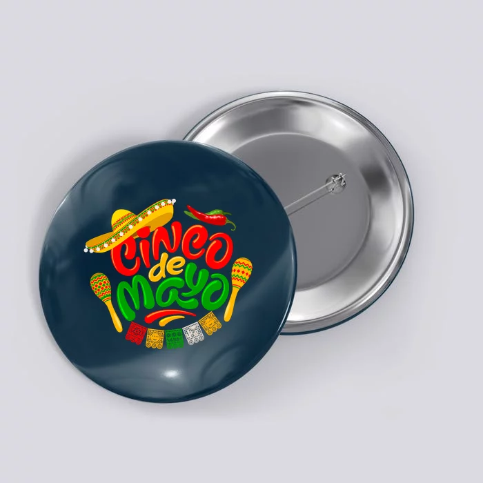 Cinco De Mayo Fiesta Celebration Button