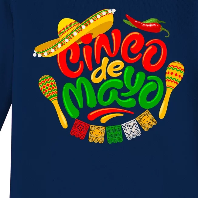 Cinco De Mayo Fiesta Celebration Baby Long Sleeve Bodysuit