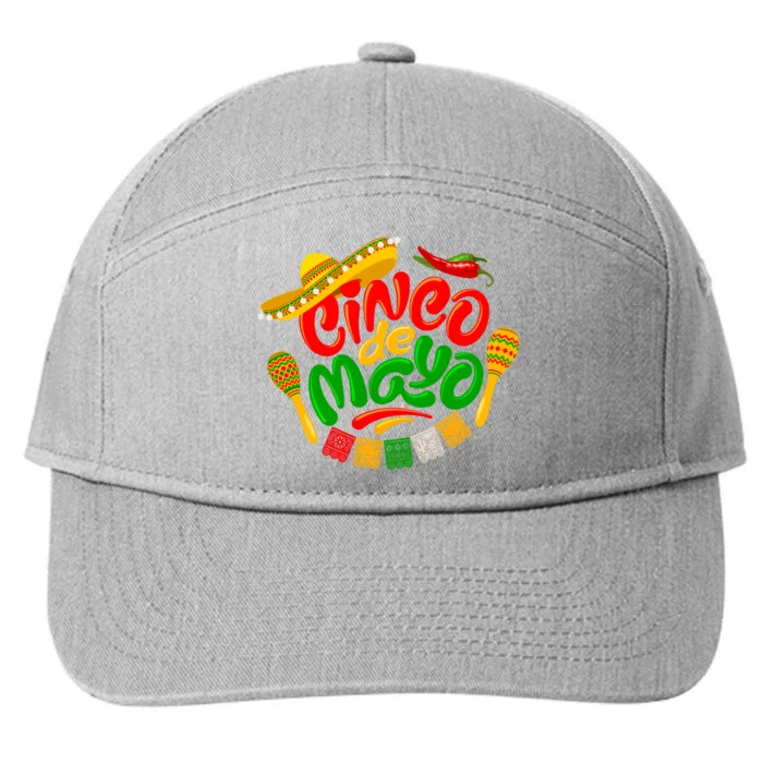 Cinco De Mayo Fiesta Celebration 7-Panel Snapback Hat