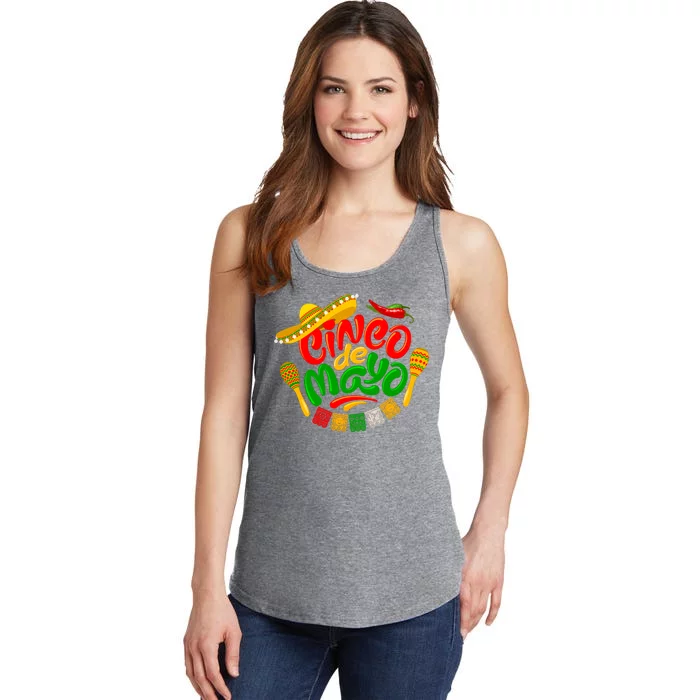 Cinco De Mayo Fiesta Celebration Ladies Essential Tank