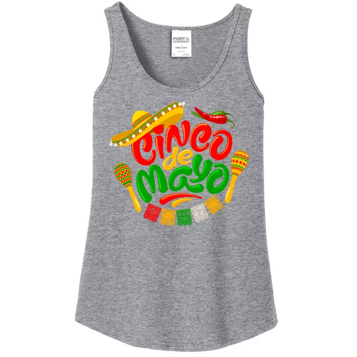 Cinco De Mayo Fiesta Celebration Ladies Essential Tank