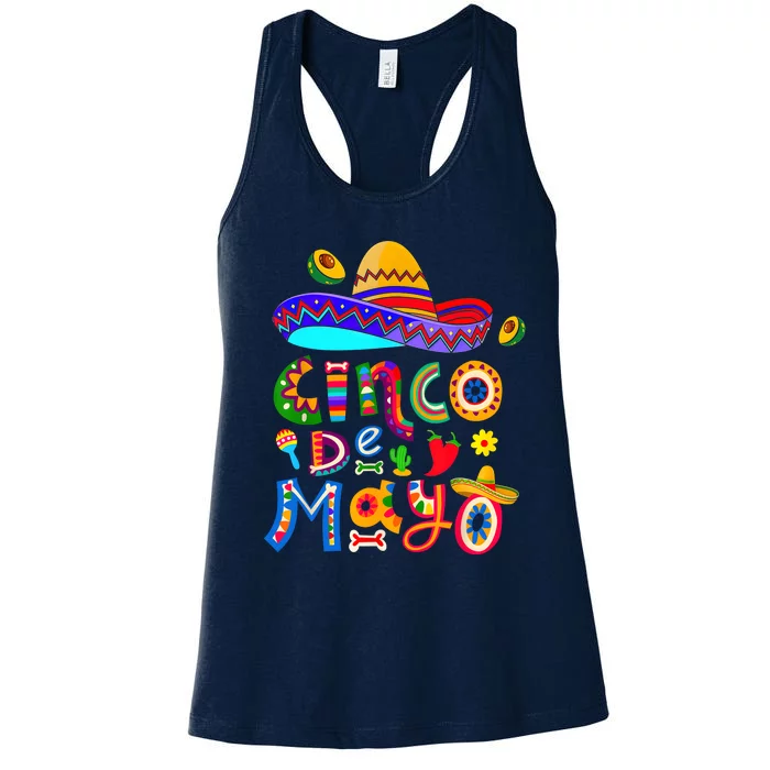 Cinco De Mayo Mexican Fiesta 5 De Mayo Women Men Women's Racerback Tank