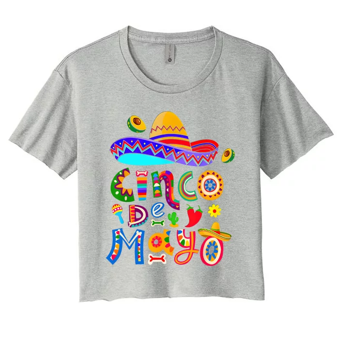 Cinco De Mayo Mexican Fiesta 5 De Mayo Women Men Women's Crop Top Tee