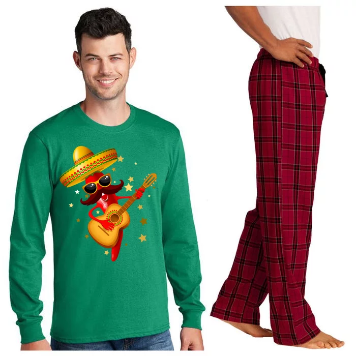 Cinco De Mayo Spicy Chili Pepper Fiesta Long Sleeve Pajama Set