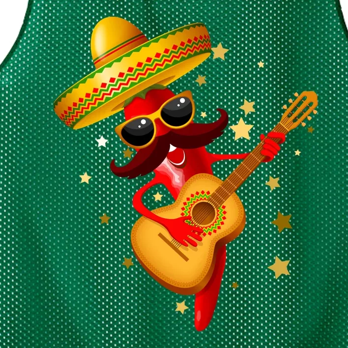 Cinco De Mayo Spicy Chili Pepper Fiesta Mesh Reversible Basketball Jersey Tank