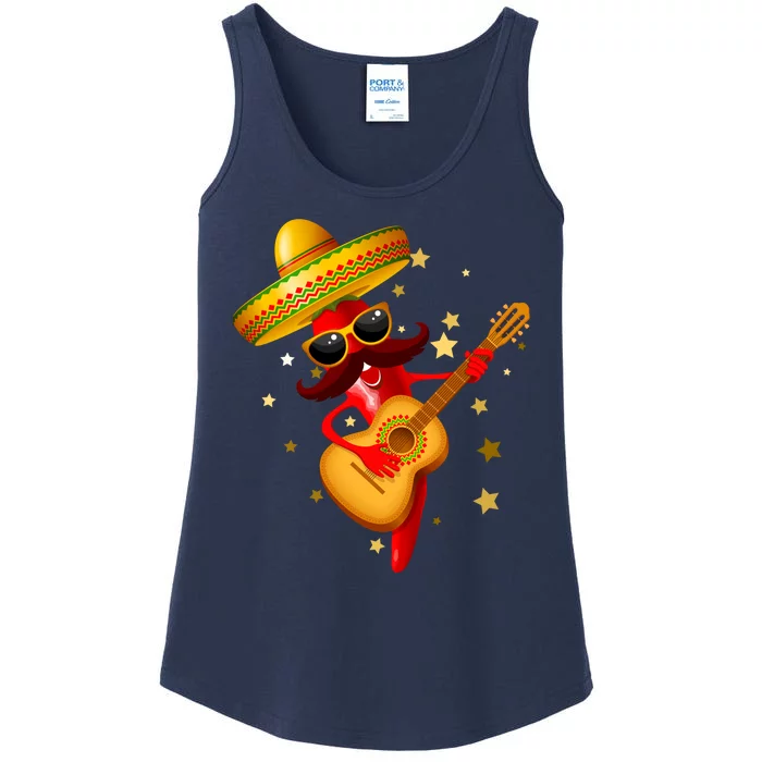 Cinco De Mayo Spicy Chili Pepper Fiesta Ladies Essential Tank