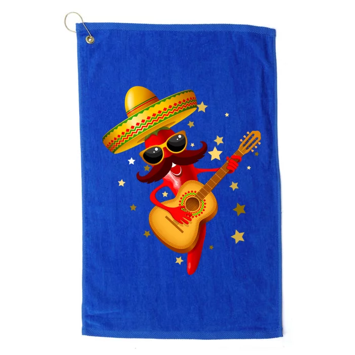 Cinco De Mayo Spicy Chili Pepper Fiesta Platinum Collection Golf Towel