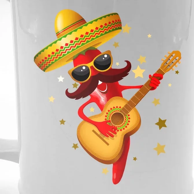 Cinco De Mayo Spicy Chili Pepper Fiesta Front & Back Beer Stein