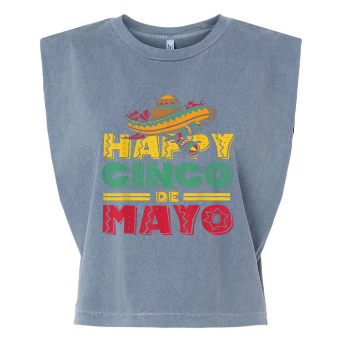 Cinco De Mayo Mexican Fiesta 5 De Mayo Fiesta Squad Mexican Garment-Dyed Women's Muscle Tee