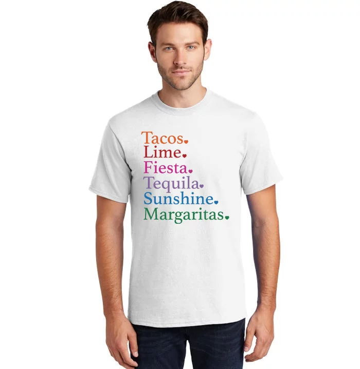 Cinco De Mayo Party Mexican Fiesta Tacos And Tequila Tall T-Shirt