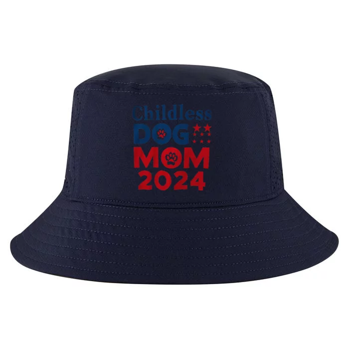 Childless Dog Mom Dog Lady Voting Patriotic Dog Paw Print Cool Comfort Performance Bucket Hat