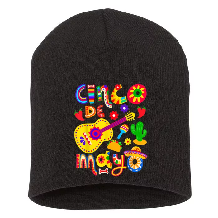 Cinco De Mayo Shirt Mexican Fiesta 5 De Mayo Short Acrylic Beanie