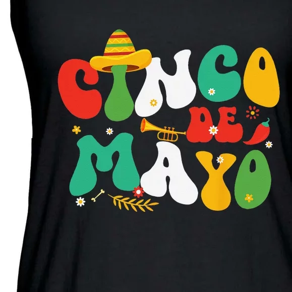 Cinco De Mayo Mexican Fiesta celebrate 5 De Mayo May 5 Ladies Essential Flowy Tank