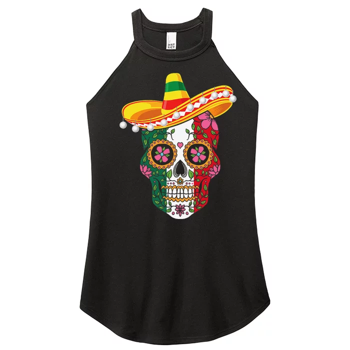 Cinco De Mayo Party Sugar Skull Mexican Fiesta Women’s Perfect Tri Rocker Tank