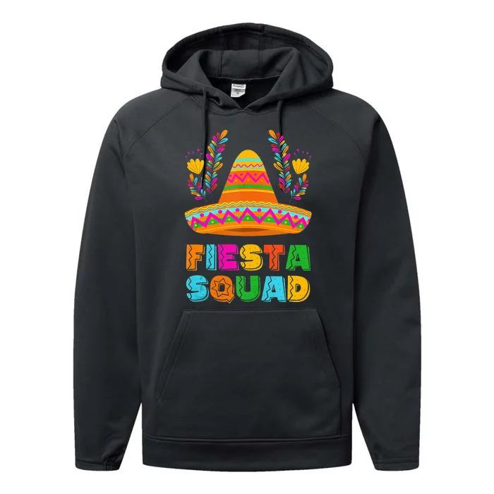 Cinco De Mayo Fiesta Squad Family Matching Performance Fleece Hoodie