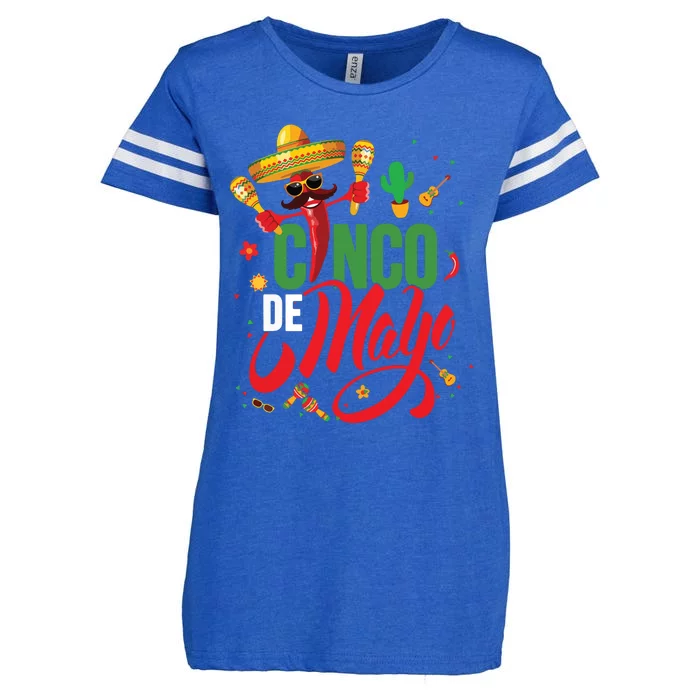 Cinco De Mayo Mexican Fiesta 5 De Mayo Enza Ladies Jersey Football T-Shirt