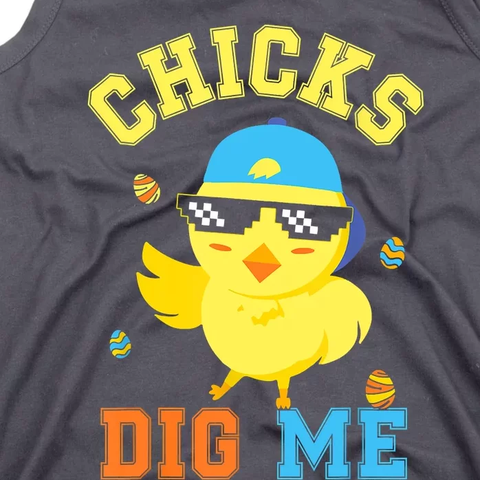 Chicks Dig Me Happy Easter Egg Hunt Funny Tank Top