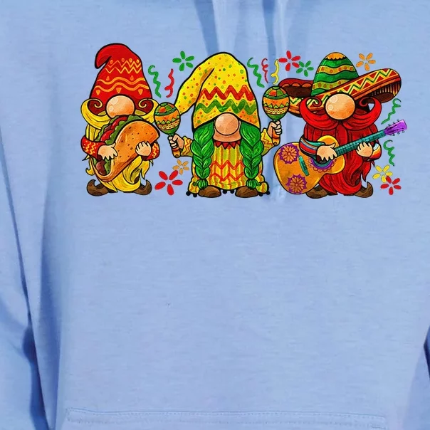 Cinco De Mayo 3 Cute Gnomes Gifts Mexican Party Unisex Surf Hoodie