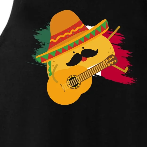 Cinco De Mayo Taco Fiesta Mexico Flag Ladies Tri-Blend Wicking Tank