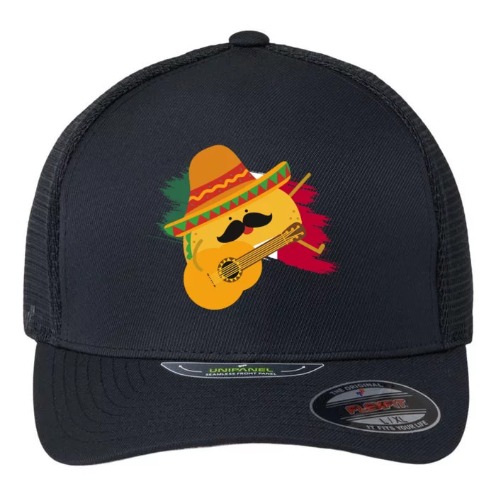 Cinco De Mayo Taco Fiesta Mexico Flag Flexfit Unipanel Trucker Cap