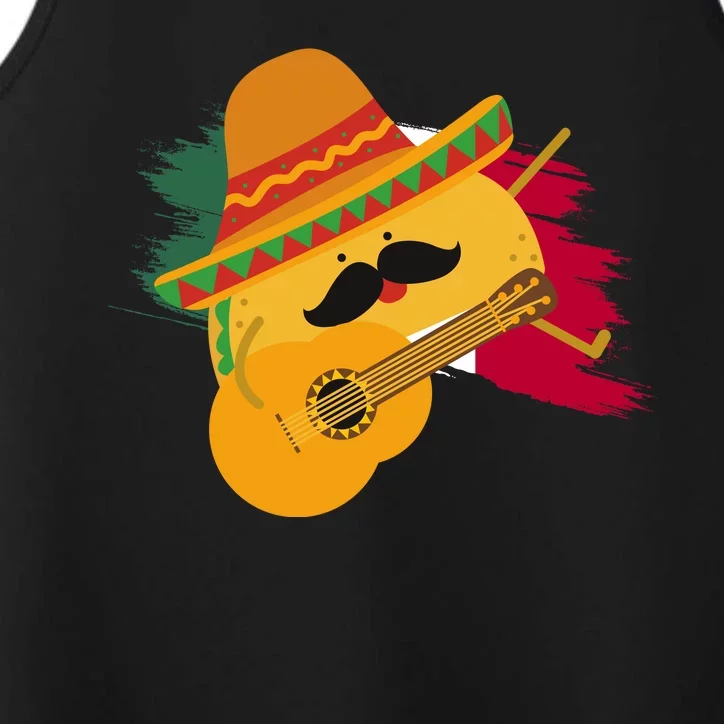 Cinco De Mayo Taco Fiesta Mexico Flag Performance Tank