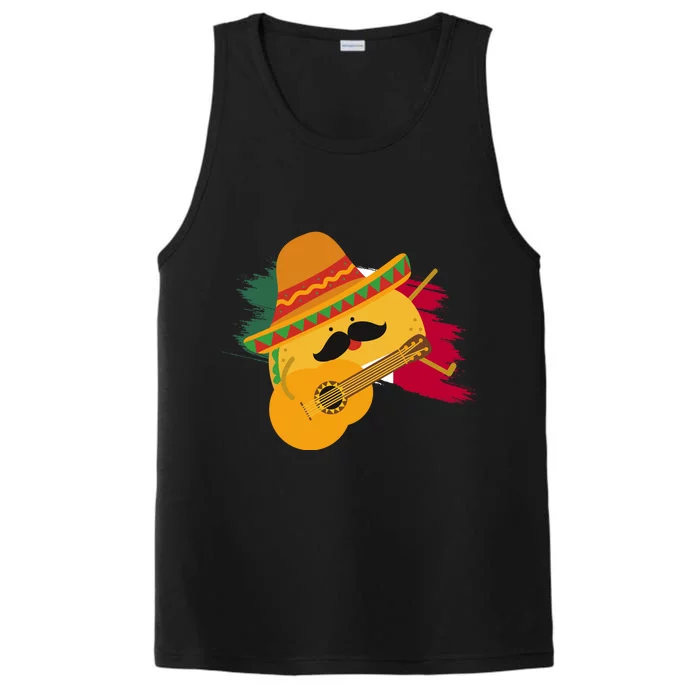 Cinco De Mayo Taco Fiesta Mexico Flag Performance Tank